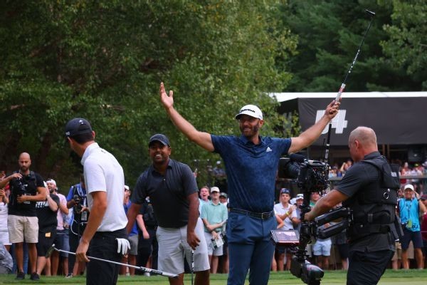 D. Johnson sinks eagle putt for LIV win in Boston