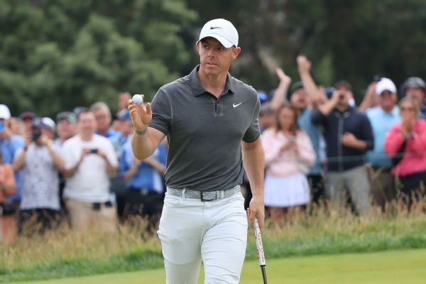 McIlroy opens with 65, doesn't speak to media