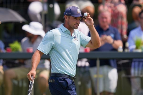 DeChambeau takes LIV lead with final hole eagle