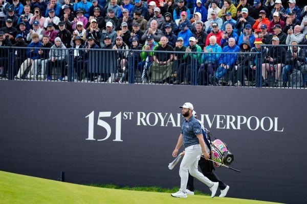 Rahm shoots record 63 to jump up Open board