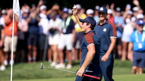 Early look at Team Europe? Viktor Hovland shoots a practice round ace