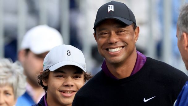 Tiger Woods and son Charlie having a blast at PNC Championship